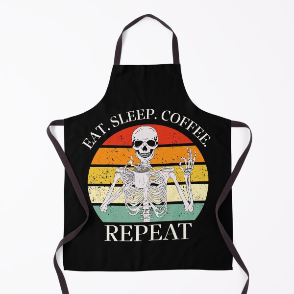 Item preview, Eat. Sleep. Coffee. Repeat Skeleton Design designed and sold by OldSkullDesigns.