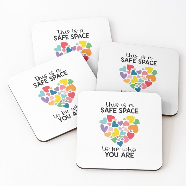 Item preview, This Is A Safe Space To Be Who You Are Colorful Hearts designed and sold by HBDStudio.