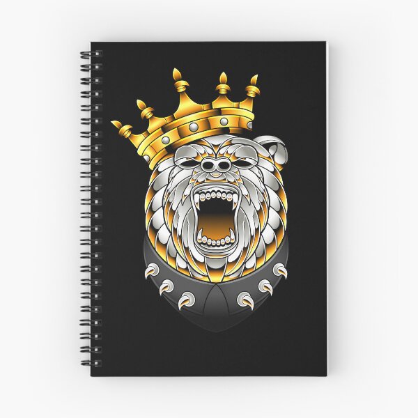 Item preview, Roaring Metallic Bear Head Wearing Golden Crown designed and sold by Lexkon Liu's art.