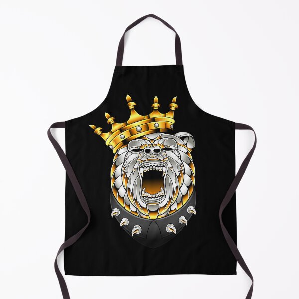 Item preview, Roaring Metallic Bear Head Wearing Golden Crown designed and sold by Lexkon Liu's art.