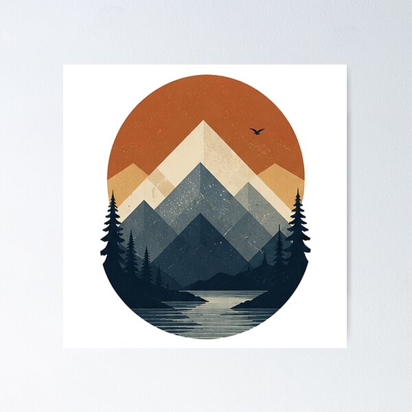 Item preview, mountain geometric designed and sold by deanrandym.