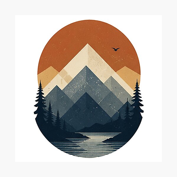 Item preview, mountain geometric designed and sold by deanrandym.