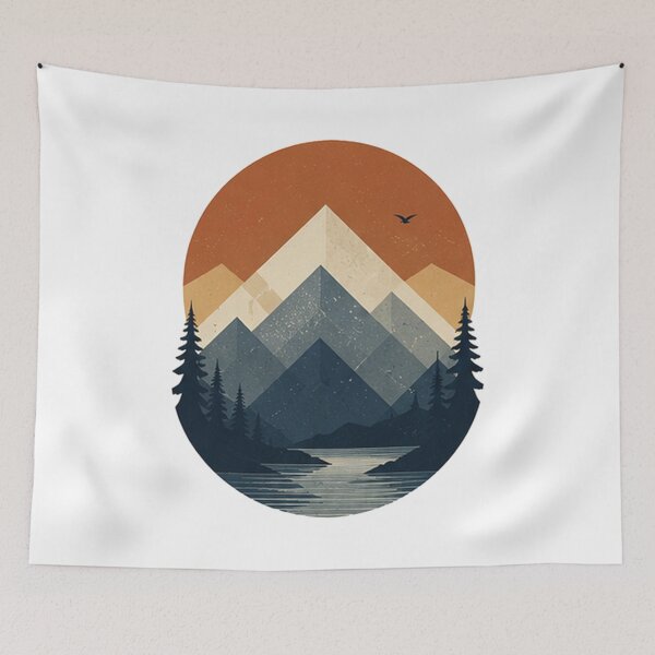 Item preview, mountain geometric designed and sold by deanrandym.
