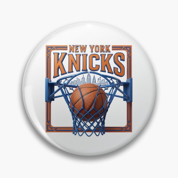 Item preview, New York Knicks Basketball Hoop Skyline. designed and sold by HorrorInkStudio.