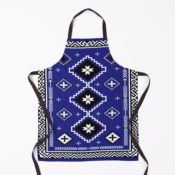 Item preview, Cobalt Blue Geometric Tribal Tapestry Pattern designed and sold by arteresting-art.