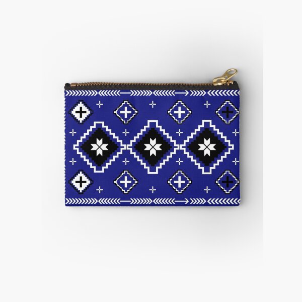 Item preview, Cobalt Blue Geometric Tribal Tapestry Pattern designed and sold by arteresting-art.