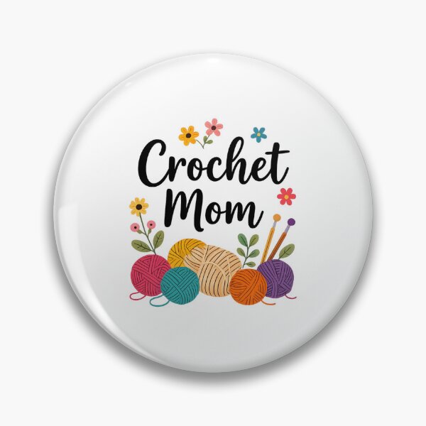 Item preview, Crochet Mom colorful yarn art with floral accents designed and sold by LuloCreative.