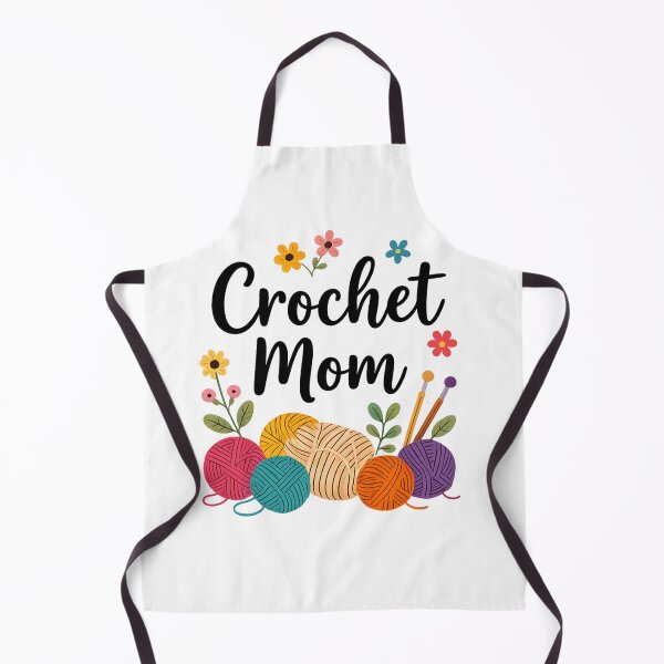 Item preview, Crochet Mom colorful yarn art with floral accents designed and sold by LuloCreative.
