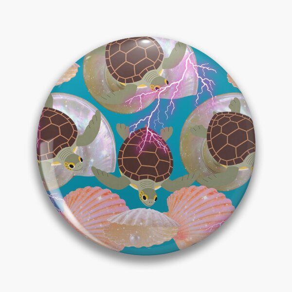 Item preview, Pearl Sea Turtles & Iridescent Shells Pattern designed and sold by Extremeallie.