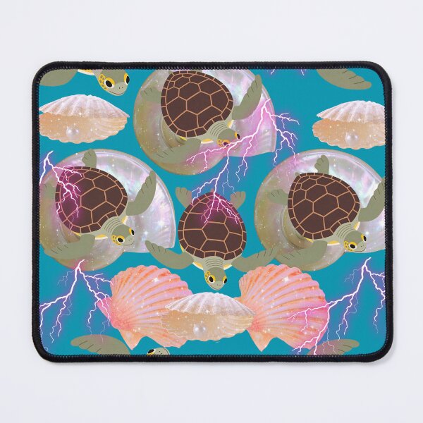 Item preview, Pearl Sea Turtles & Iridescent Shells Pattern designed and sold by Extremeallie.