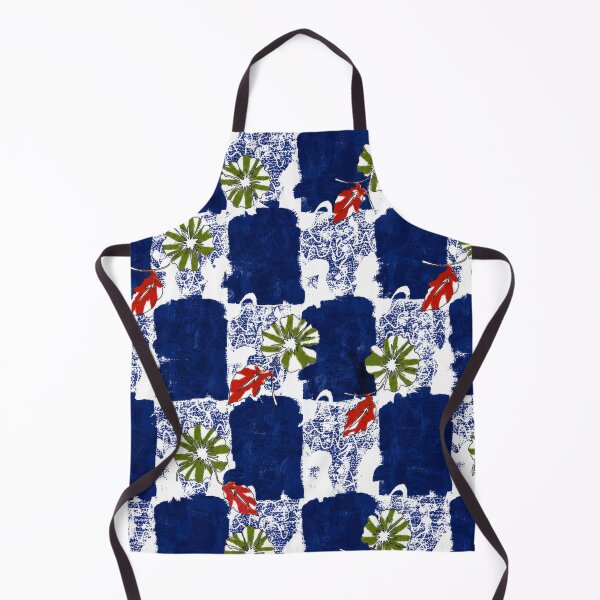 Item preview, Modern Blue Botanical Checkerboard Seamless Pattern designed and sold by CoolGTees.
