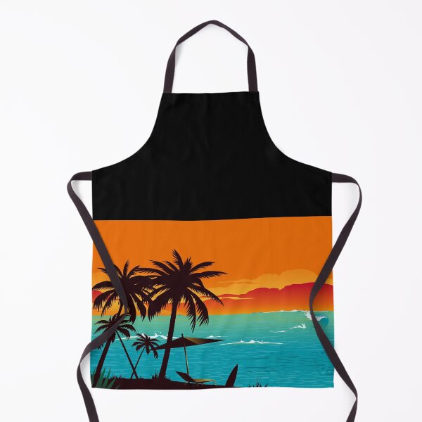 Item preview, Tropical Palm Trees On Sunset Beach designed and sold by Lexkon Liu's art.