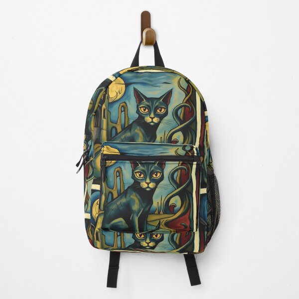 Artikelvorschau, Distanzierte blaue surreale Katze entworfen und verkauft von Cathedral of Curiosity.