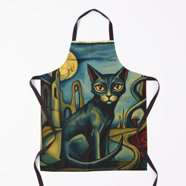 Item preview, Aloof blue surreal cat designed and sold by Cathedral of Curiosity.