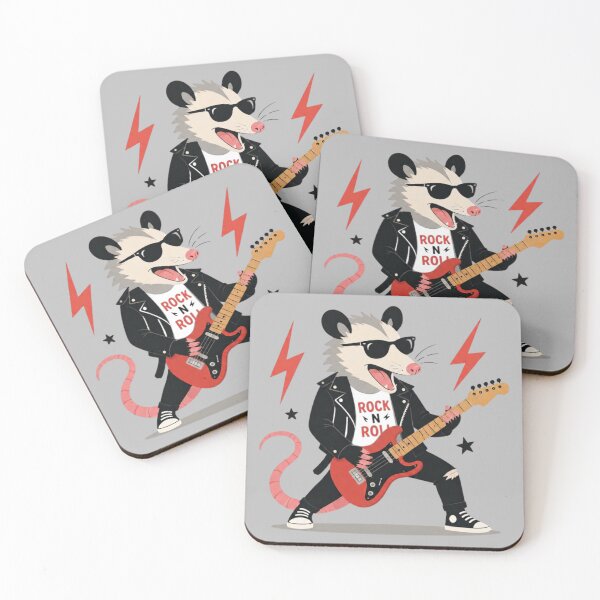 Item preview, Rockin’ Punk Possum Playing Electric Guitar – Cool Animal Rock Star Cartoon designed and sold by Cheonsa.