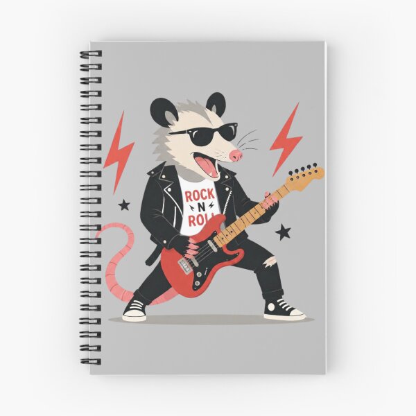 Item preview, Rockin’ Punk Possum Playing Electric Guitar – Cool Animal Rock Star Cartoon designed and sold by Cheonsa.