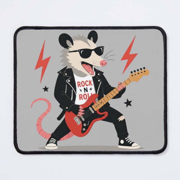 Item preview, Rockin’ Punk Possum Playing Electric Guitar – Cool Animal Rock Star Cartoon designed and sold by Cheonsa.