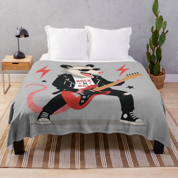 Item preview, Rockin’ Punk Possum Playing Electric Guitar – Cool Animal Rock Star Cartoon designed and sold by Cheonsa.