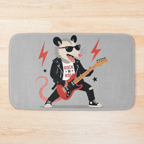 Item preview, Rockin’ Punk Possum Playing Electric Guitar – Cool Animal Rock Star Cartoon designed and sold by Cheonsa.