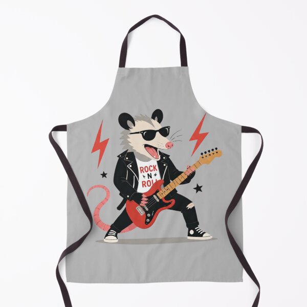 Item preview, Rockin’ Punk Possum Playing Electric Guitar – Cool Animal Rock Star Cartoon designed and sold by Cheonsa.