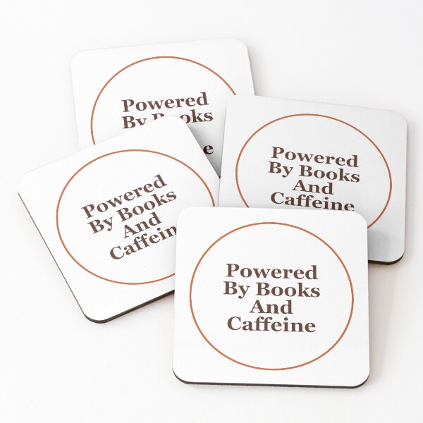 Item preview, Powered By Books And Caffeine - Book Lover T-Shirt designed and sold by QuirkThreadsCo.
