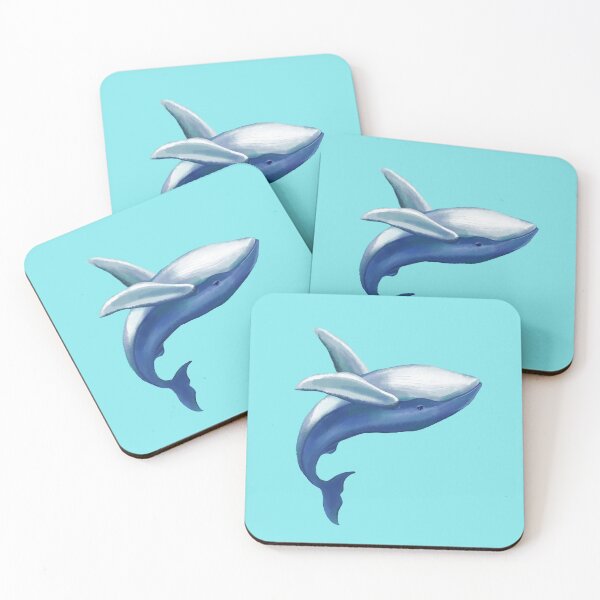 Item preview, Cute Humpback Whale Jumping Out of Water Drawing designed and sold by Deep Descent.