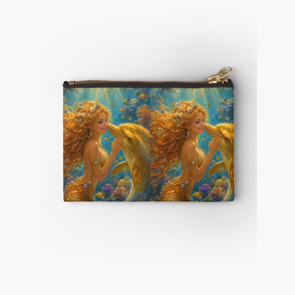 Item preview, Little Mermaid and Golden Dolphin designed and sold by SandyPictures.