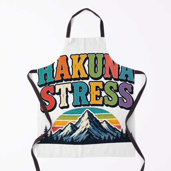 Item preview, Hakuna Stress Retro Mountain Sticker | Funny No Stress Gift | Swahili Saying designed and sold by Igrowlab254.