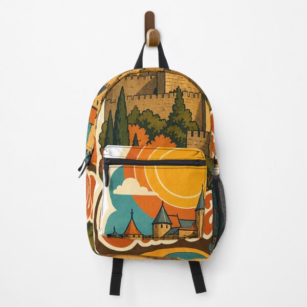 Item preview, Carcassonne France Travel Souvenir - Retro Illustration designed and sold by VisualArtsOasis.