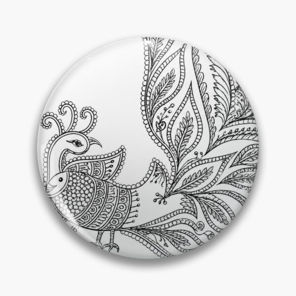 Item preview, Ornamental Bird Paisley Line Art designed and sold by Monishgoud.