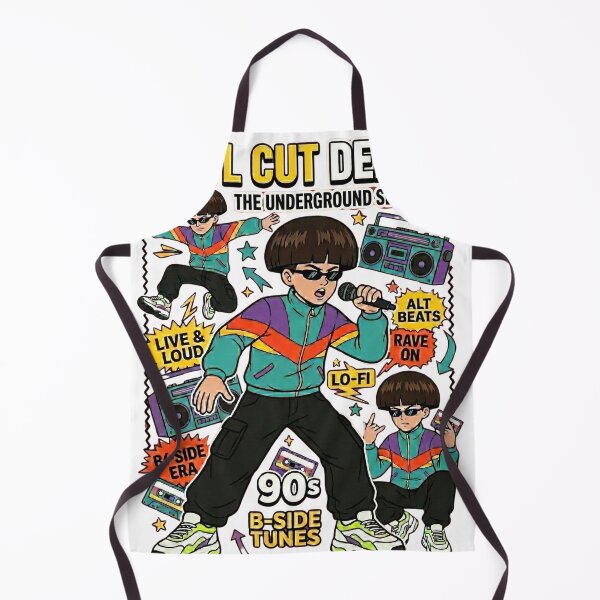 Item preview, Retro Bowl Cut Demon 90s Beats designed and sold by Tel A Pet.