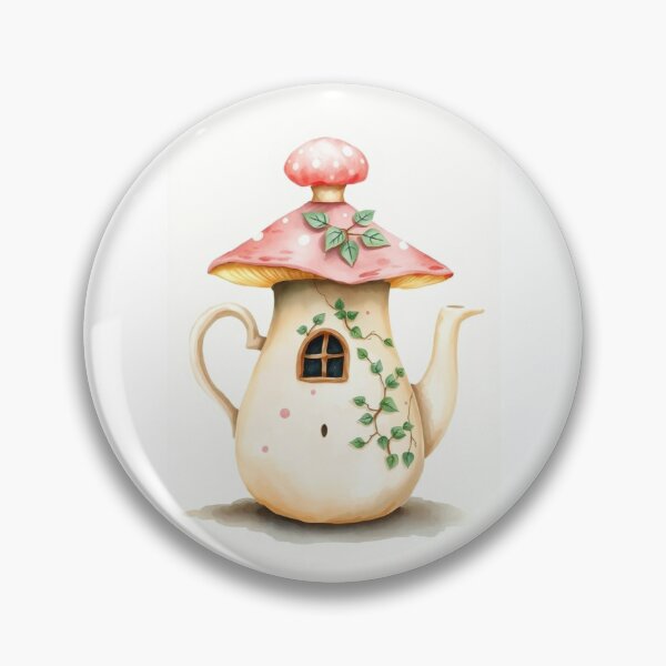Item preview, Whimsical Spotted Mushroom Teapot Fairy House designed and sold by Vida e Arte.