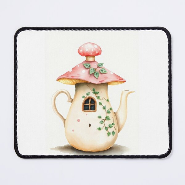 Item preview, Whimsical Spotted Mushroom Teapot Fairy House designed and sold by Vida e Arte.