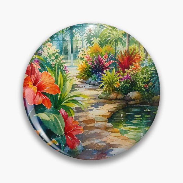 Item preview, Vibrant Watercolor Tropical Botanical Garden Art designed and sold by LuisWorks.