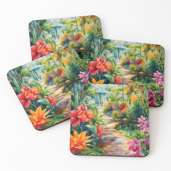 Item preview, Vibrant Watercolor Tropical Botanical Garden Art designed and sold by LuisWorks.