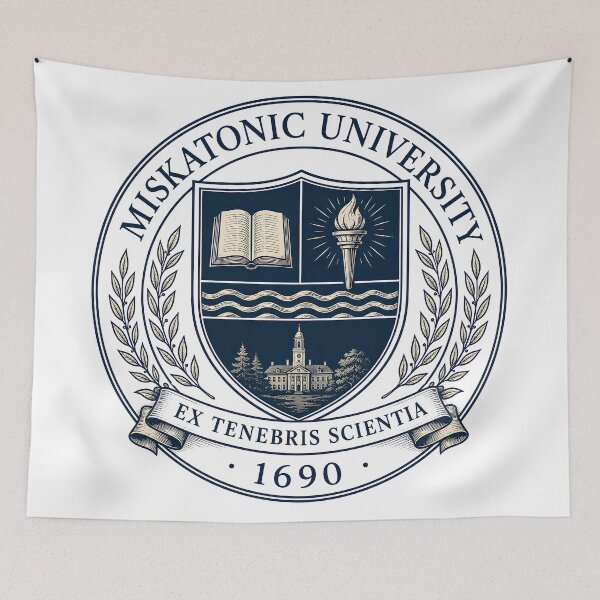 Item preview, Miskatonic University Vintage Crest | Ivy League Dark Academia Lovecraft Emblem designed and sold by Extravanganzza.
