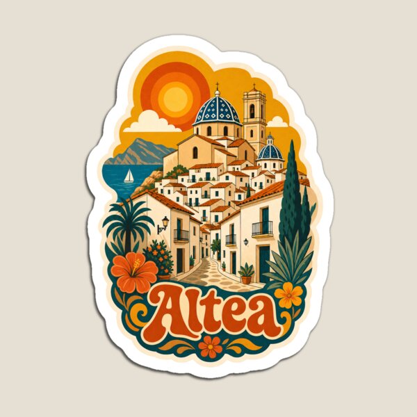 Item preview, Altea Spain Travel Souvenir - Retro Illustration designed and sold by VisualArtsOasis.
