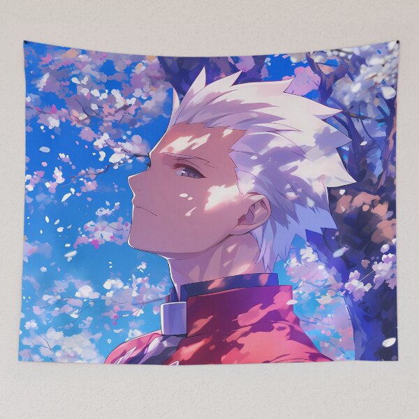 Item preview, Archer Fate Stay Night Cherry Blossom Profile Spring Calm designed and sold by earlobejerk.