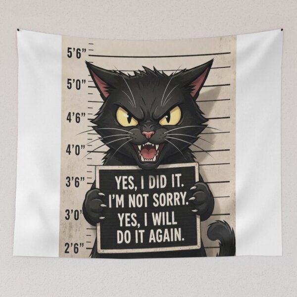 Item preview, Funny Black Cat Manga Art designed and sold by GG-Graphics.
