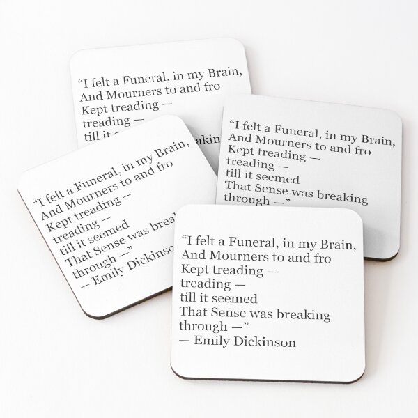 Item preview, Emily Dickinson “I Felt a Funeral, in My Brain” Poetry Print | Literary Typography Wall Art designed and sold by The Prose Atelier.