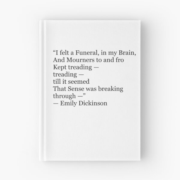 Item preview, Emily Dickinson “I Felt a Funeral, in My Brain” Poetry Print | Literary Typography Wall Art designed and sold by The Prose Atelier.