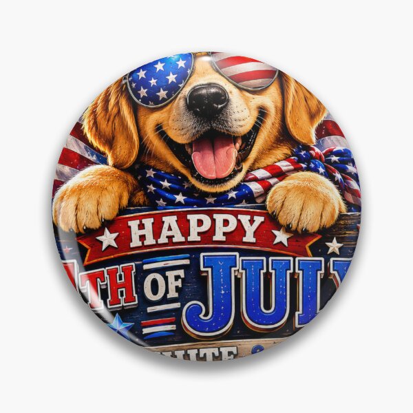 Item preview, Happy 4th of July Golden Retriever Dog Patriotic USA Independence Day Design designed and sold by GalleryPeak.