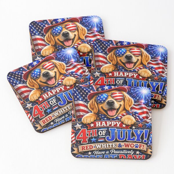 Item preview, Happy 4th of July Golden Retriever Dog Patriotic USA Independence Day Design designed and sold by GalleryPeak.