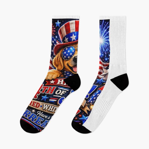 Item preview, Happy 4th of July Golden Retriever Dog Patriotic USA Independence Day Design designed and sold by GalleryPeak.