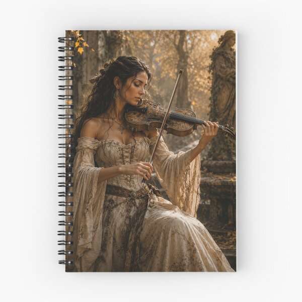 Item preview, Enchanted Violinist in an Autumn Garden designed and sold by photoparadise22.