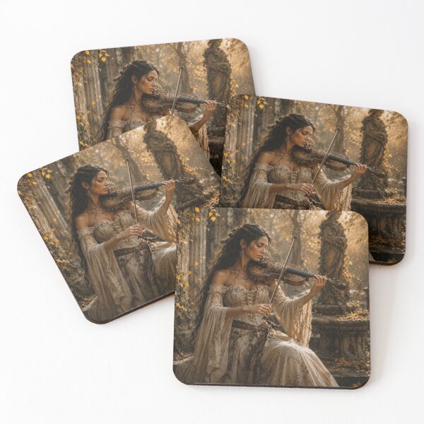 Item preview, Enchanted Violinist in an Autumn Garden designed and sold by photoparadise22.