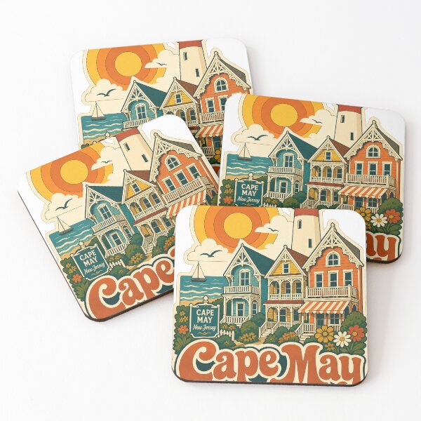 Item preview, Cape May USA Travel Souvenir - Retro Illustration designed and sold by VisualArtsOasis.