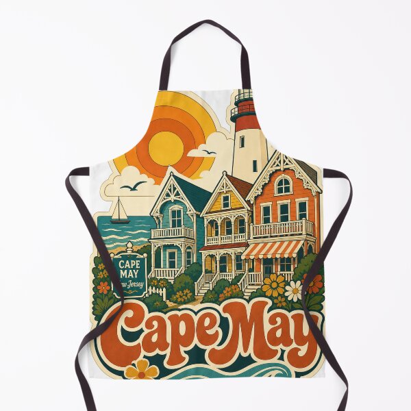 Item preview, Cape May USA Travel Souvenir - Retro Illustration designed and sold by VisualArtsOasis.
