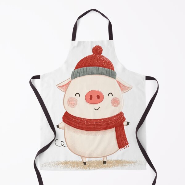 Item preview, Cute little piggy wearing hat and scarf designed and sold by Baart72.