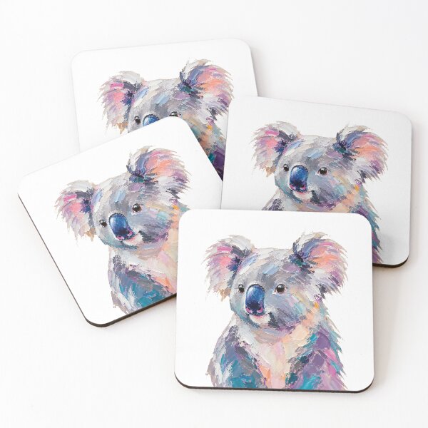 Item preview, Cute Colorful Koala – Modern Palette Knife Animal Painting designed and sold by SLGA-Designs.